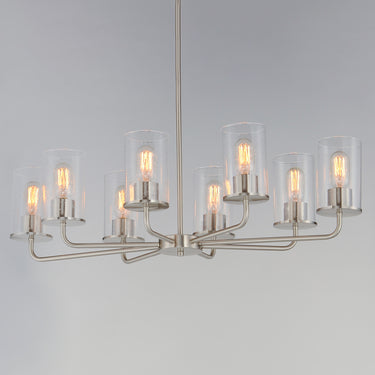 Maxim Lighting Sleek 8-Light Chandelier Satin Nickel