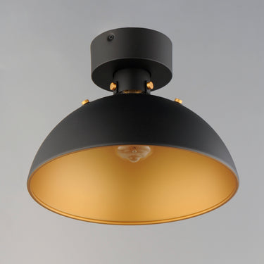 Maxim Lighting Dawn Flush Mount Antique Brass/Black
