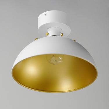 Maxim Lighting Dawn Flush Mount White/Satin Brass