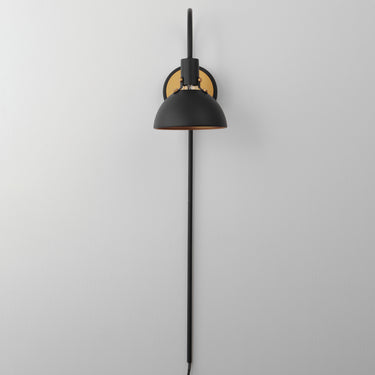 Maxim Lighting Dawn Pin Up Wall Sconce Antique Brass/Black