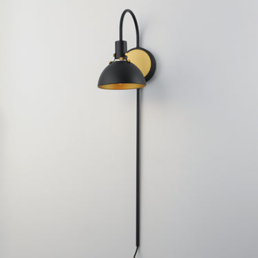 Maxim Lighting Dawn Pin Up Wall Sconce Antique Brass/Black