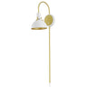 Maxim Lighting Dawn Pin Up Wall Sconce White/Satin Brass
