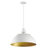 Maxim Lighting Dawn 20" Pendant White/Satin Brass