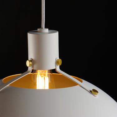 Maxim Lighting Dawn 20" Pendant White/Satin Brass
