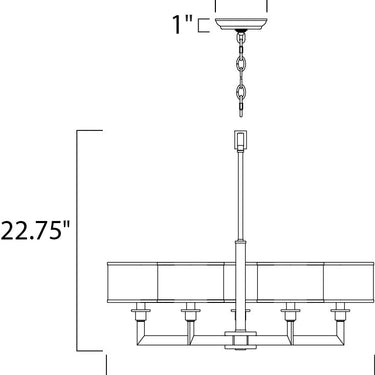 Maxim Lighting Nexus 5-Light Chandelier Satin Nickel