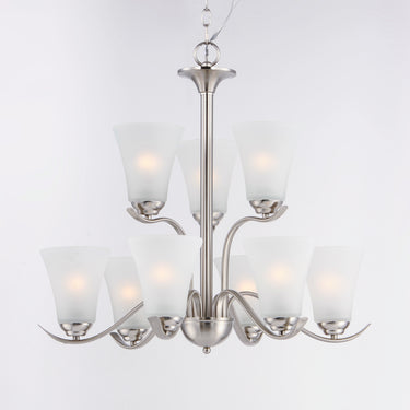 Maxim Lighting Vital 9-Light Chandelier Satin Nickel