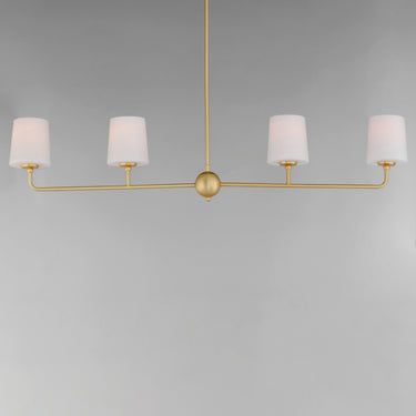 Maxim Lighting Bristol 4-Light Linear Chandelier Satin Brass