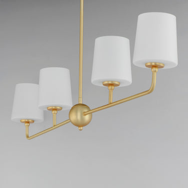 Maxim Lighting Bristol 4-Light Linear Chandelier Satin Brass