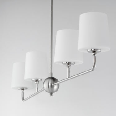 Maxim Lighting Bristol 4-Light Linear Chandelier Satin Nickel