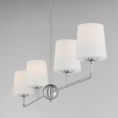 Maxim Lighting Bristol 4-Light Linear Chandelier Satin Nickel