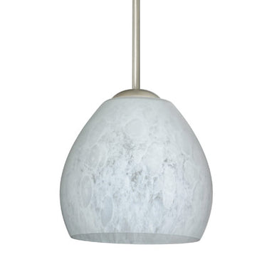 Bolla stem pendant: Carrera glass shade | Besa Lighting