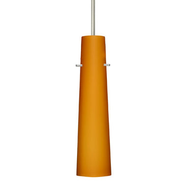 Camino stem pendant: Amber Matte glass shade | Besa Lighting