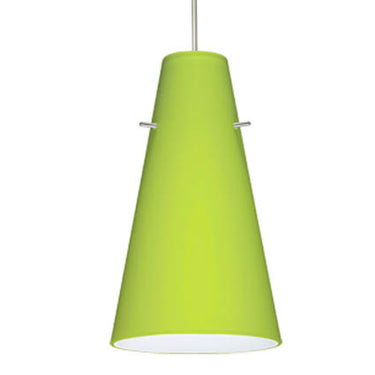 Cierro cable pendant: Chartreuse glass shade | Besa Lighting