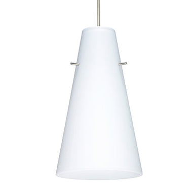 Cierro stem pendant: Opal Matte glass shade | Besa Lighting