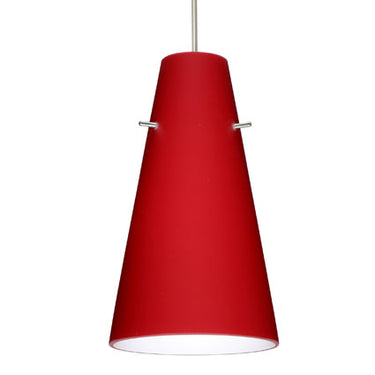 Cierro cable pendant: Ruby Matte glass shade | Besa Lighting