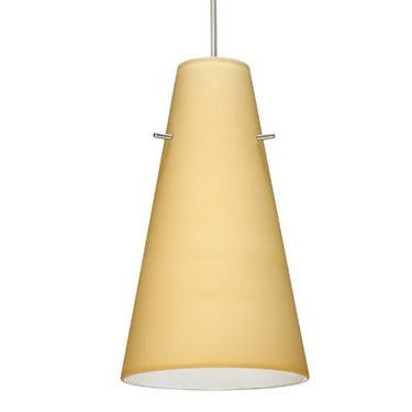 Cierro stem pendant: Vanilla Matte glass shade | Besa Lighting