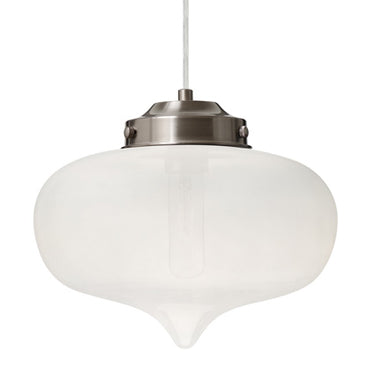 Mira stem pendant: Frost glass shade | Besa Lighting