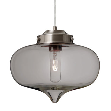 Mira stem pendant: Smoke glass shade | Besa Lighting