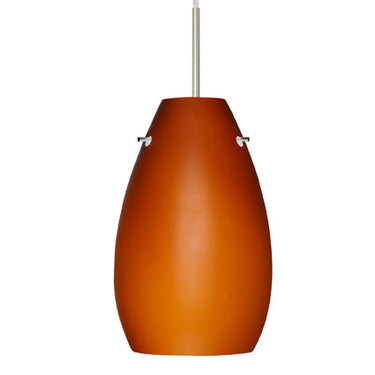 Pera 9 cable pendant: Amber Matte glass shade | Besa Lighting