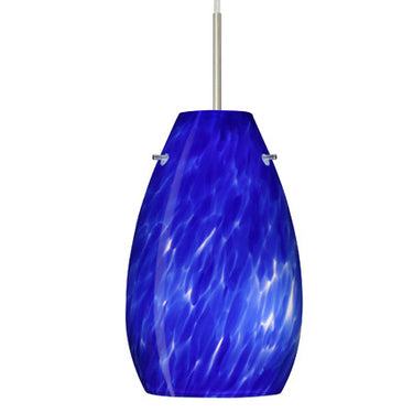Pera 9 cable pendant: Blue Cloud glass shade | Besa Lighting