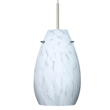 Pera 9 cable pendant: Carrera glass shade | Besa Lighting