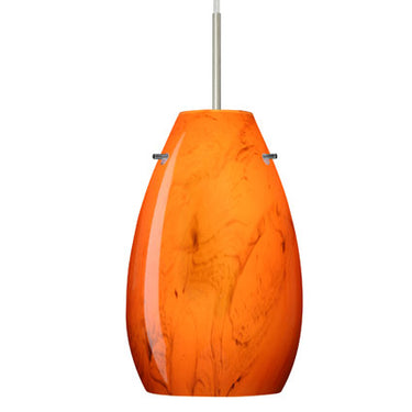 Pera 9 cable pendant: Habanero glass shade | Besa Lighting
