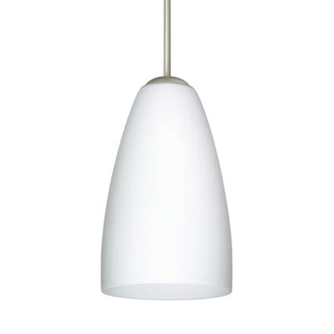 Riva 9 stem pendant: Opal Matte glass shade | Besa Lighting