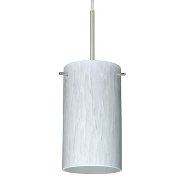 Stilo 7 stem pendant: Carrera glass shade | Besa Lighting