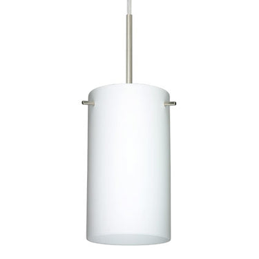 Stilo 7 stem pendant: Opal Matte glass shade | Besa Lighting