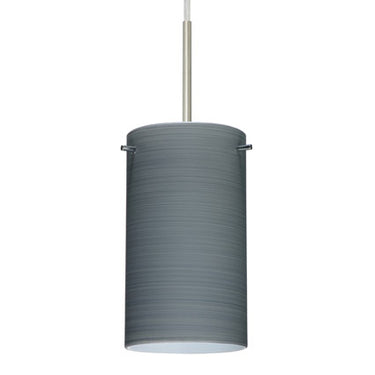 Stilo 7 stem pendant: Titan glass shade | Besa Lighting