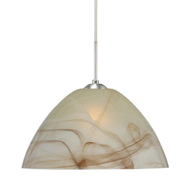 Tessa cable pendant: Mocha glass shade | Besa Lighting