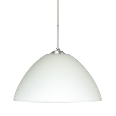 Tessa cable pendant: White glass shade | Besa Lighting