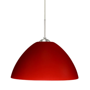 Tessa stem pendant: Red Matte glass shade | Besa Lighting
