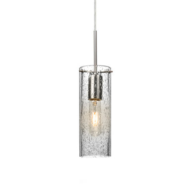 Juni 10 stem pendant: Clear Bubble glass shade | Besa Lighting