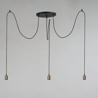 Maxim Lighting Early Electric 3-Light Pendant Black/Antique Brass
