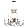 Maxim Lighting Plumette 6-Light Chandelier w Crystal Chestnut Bronze