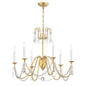 Maxim Lighting Plumette 6-Light Chandelier w Crystal Gold Leaf