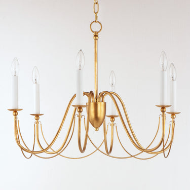 Maxim Lighting Plumette 6-Light Chandelier Gold Leaf