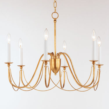 Maxim Lighting Plumette 6-Light Chandelier Gold Leaf