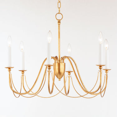 Maxim Lighting Plumette 6-Light Chandelier Gold Leaf