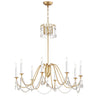 Maxim Lighting Plumette 8-Light Chandelier w Crystal Gold Leaf
