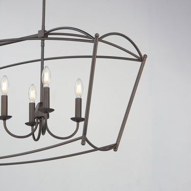 Maxim Lighting Plumette 8-Light Linear Pendant Chestnut Bronze