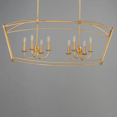 Maxim Lighting Plumette 8-Light Linear Pendant Gold Leaf