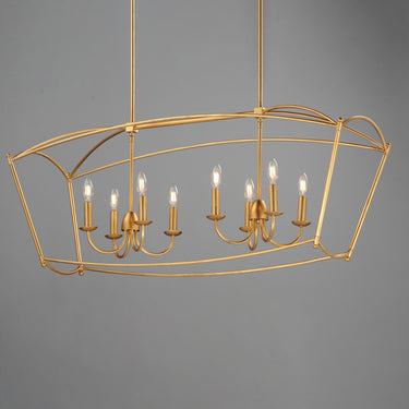 Maxim Lighting Plumette 8-Light Linear Pendant Gold Leaf