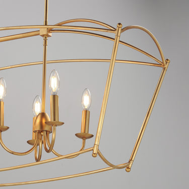 Maxim Lighting Plumette 8-Light Linear Pendant Gold Leaf