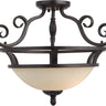 Maxim Lighting Manor 2-Light Semi-Flush Mount Oil Rubbed Bronze