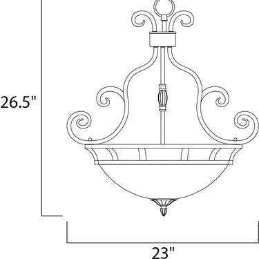 Maxim Lighting Manor 3-Light Pendant Oil Rubbed Bronze