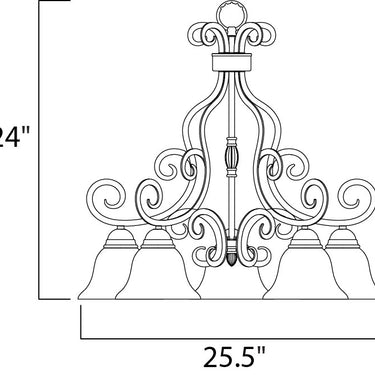 Maxim Lighting Manor 5-Light Chandelier Oil Rubbed Bronze