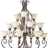 Maxim Lighting Manor 15-Light Chandelier Oil Rubbed Bronze