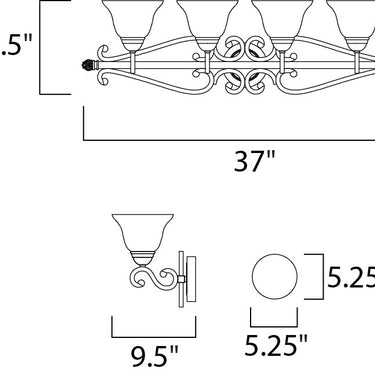 Maxim Lighting Manor 4-Light Bath Vanity Oil Rubbed Bronze